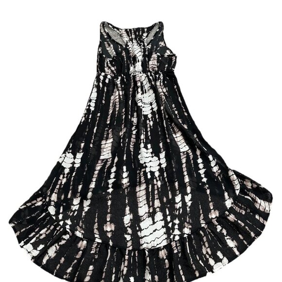 Xhilaration Racerback Sheer Dress Coverup Womens M High Low Black Sleeveless - Picture 2 of 4